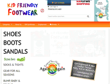 Tablet Screenshot of kidfriendlyfootwear.com